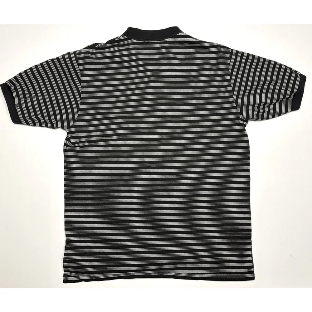 Polo Ralph Lauren Men's Size L Polo Shirt Short Sleeve Black White Striped